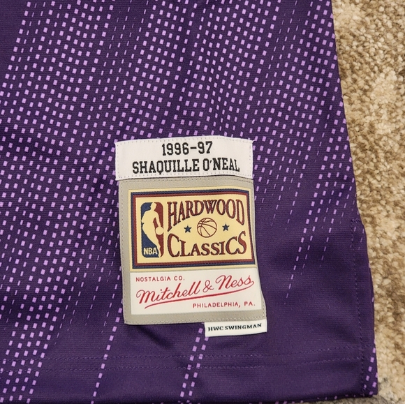 Shaquille O'Neal Lakers Mitchell & Ness Monochrome 96-97 Swingman Jersey Sz M - Picture 3 of 13